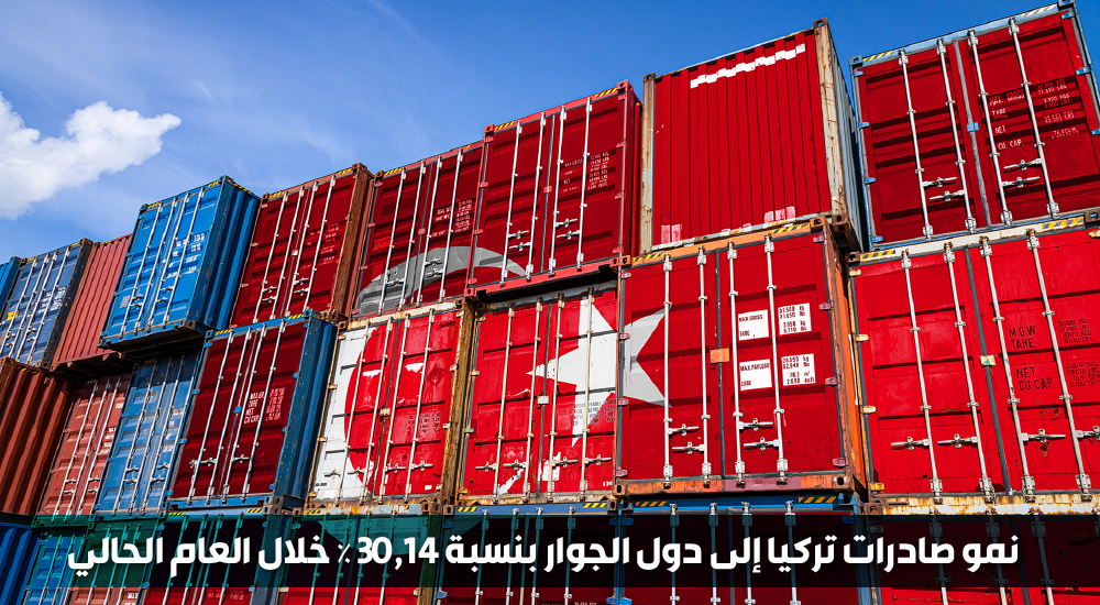 نمو صادرات تركيا إلى دول الجوار بنسبة 30.14 % خلال العام الحالي